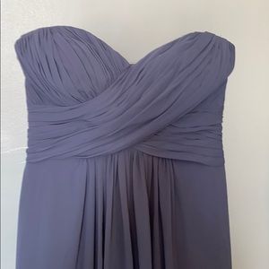 Bill Levkoff Gray Formal Maxi Dress Size: 8